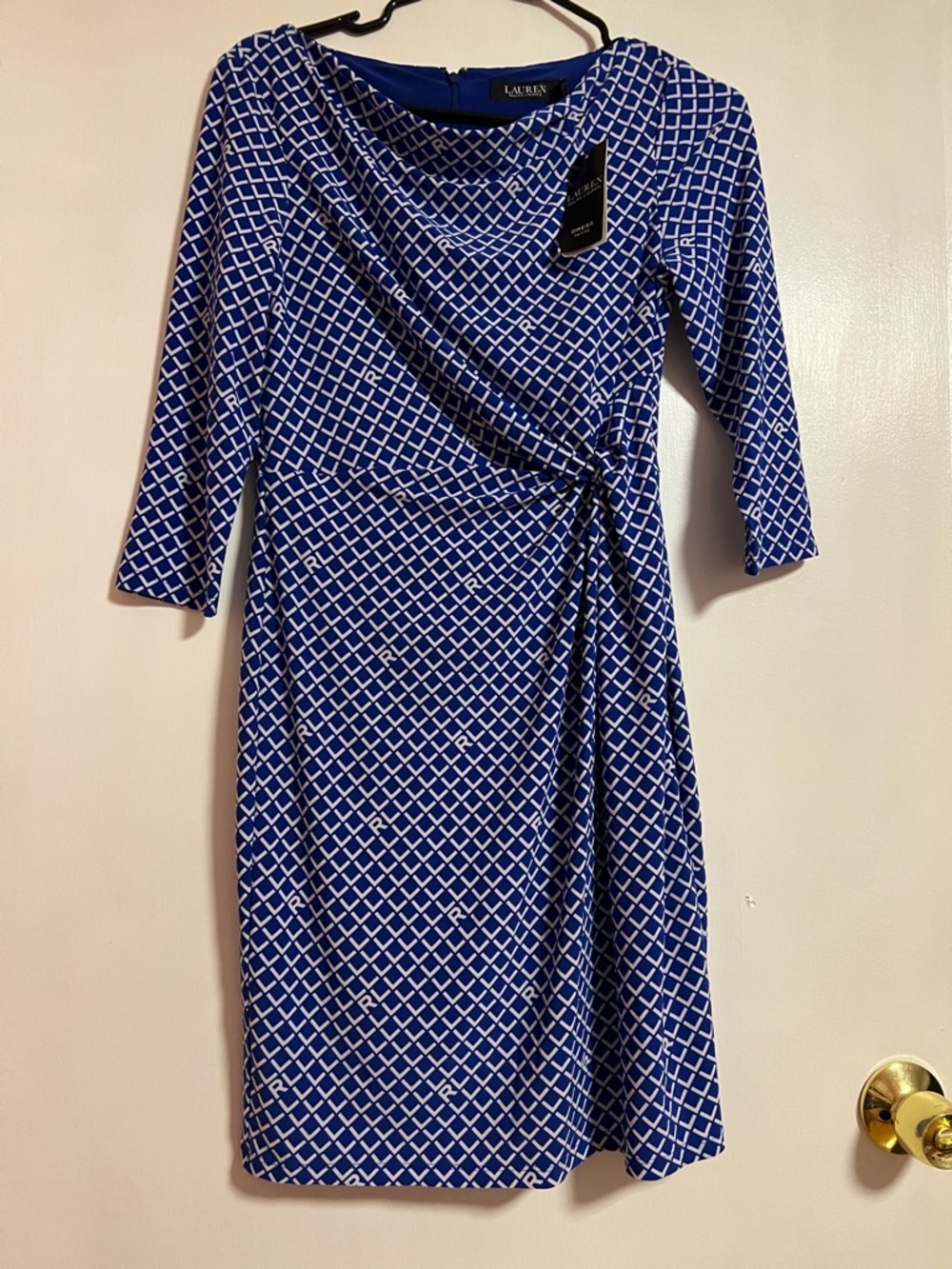 Lauren Ralph Lauren Blue RL Logo Dress Sz 6P
